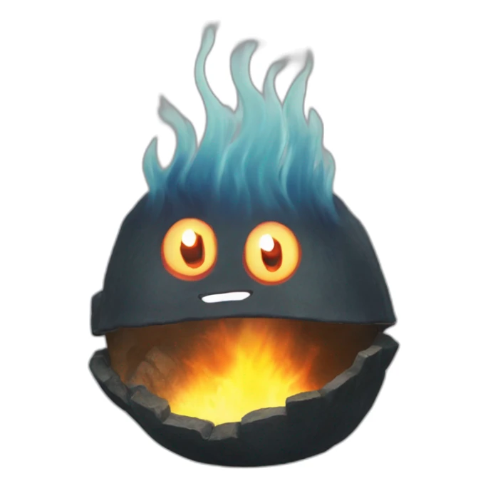 calcifer from howl's moving castle smiling sticker