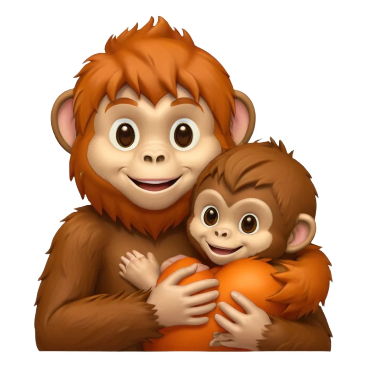 monkey with an orangutan doll sticker