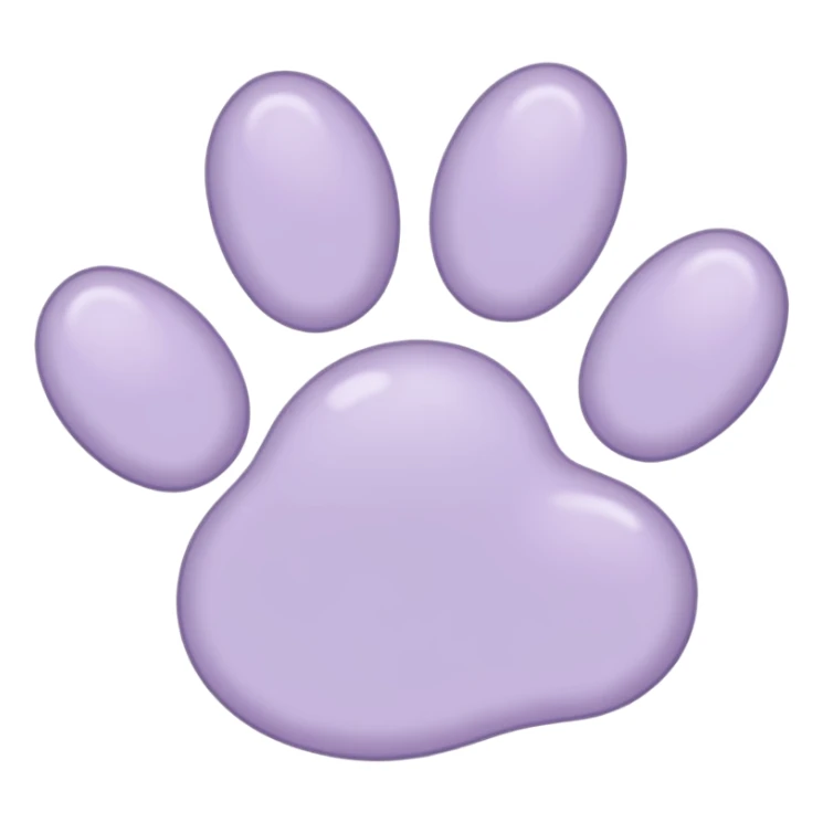 a very light pale pastel purple pawprint sticker