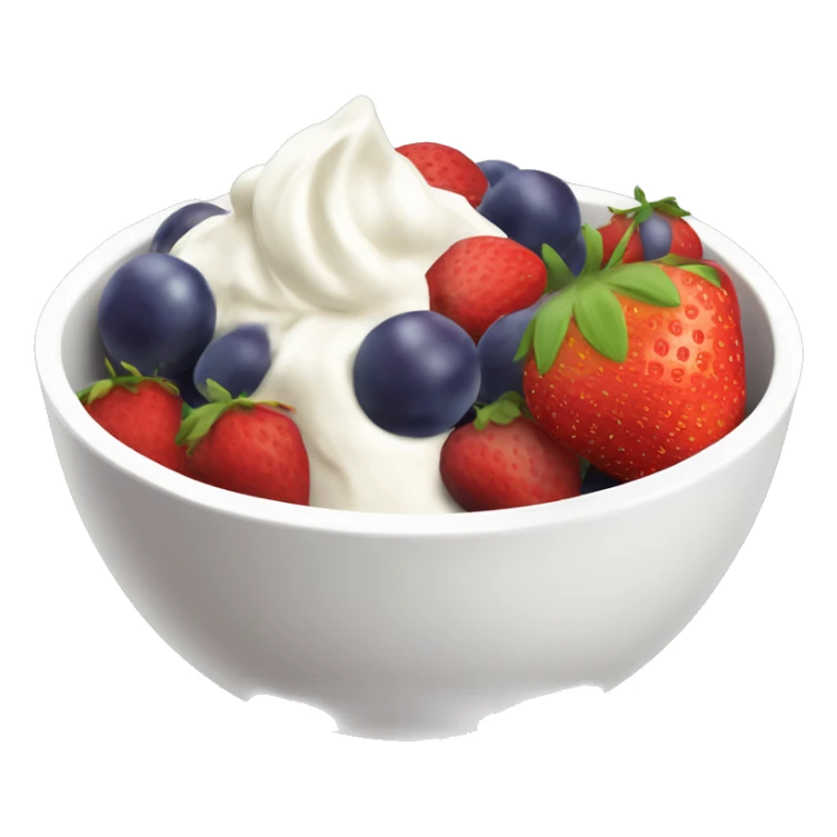 fruit yogurt bowl with strawberries and grapes sticker