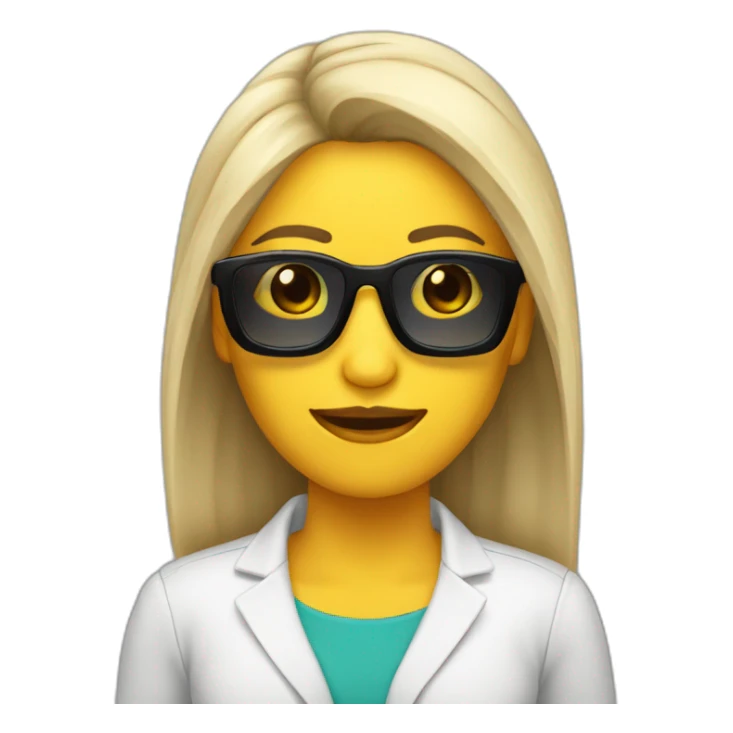 Mujer pelo largo hombre con gafas y patillas sticker