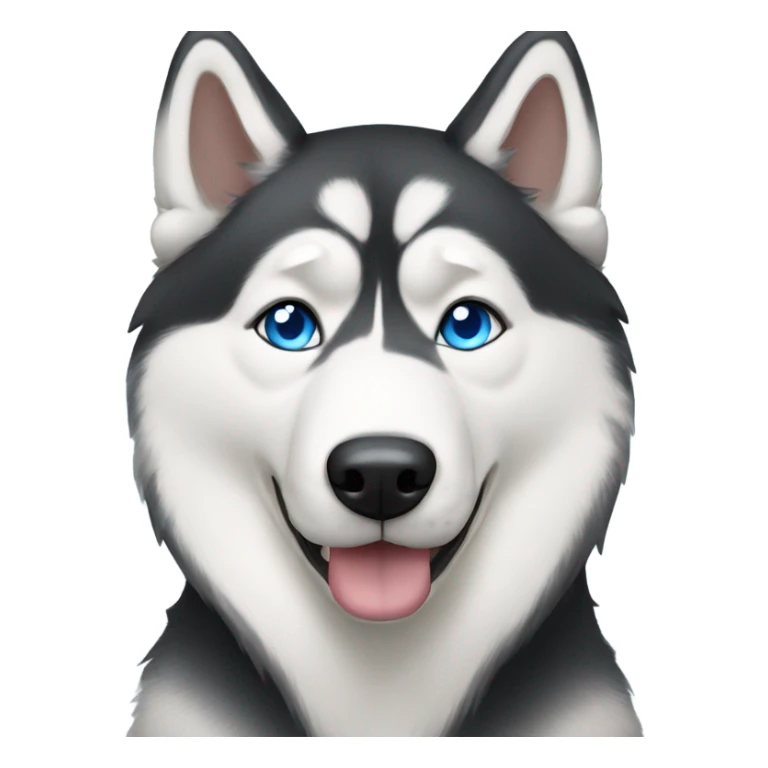 Malamute husky with blue eyes sticker