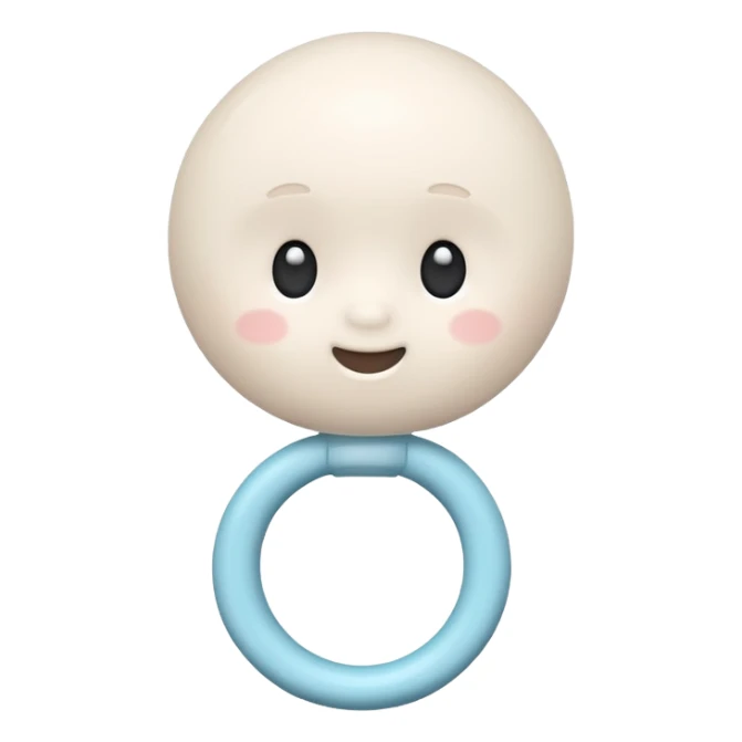 White baby toy that you can shake sticker