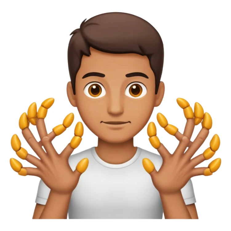 man with multiple arms, like a Hindu deity sticker