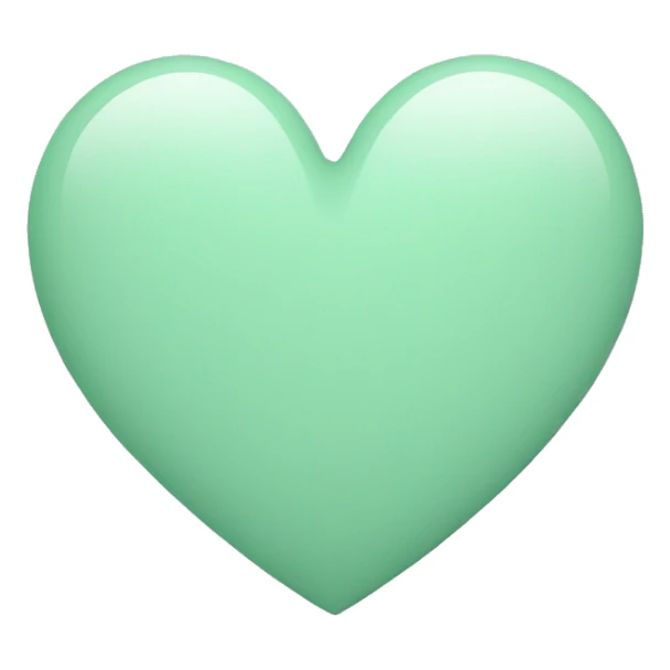 pastel green heart sticker