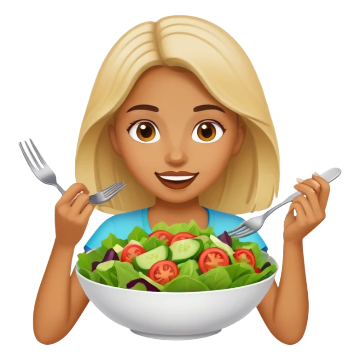 healthy life style girl with salat  sticker