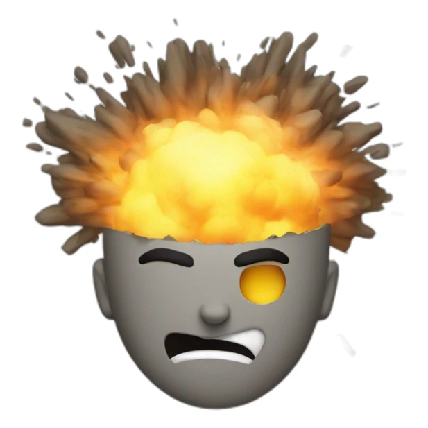 exploding head  sticker
