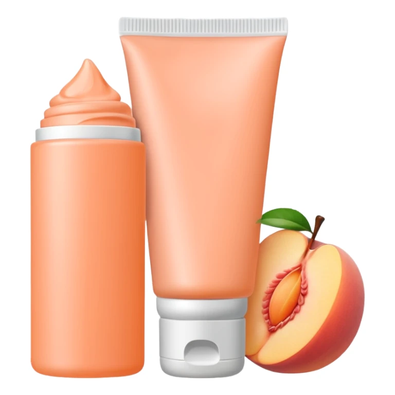 solid color light peach plain skincare tube sticker