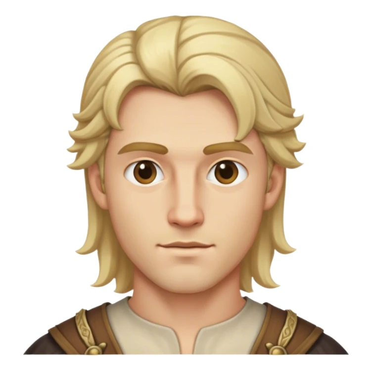 medieval male blonde hairstyle sticker