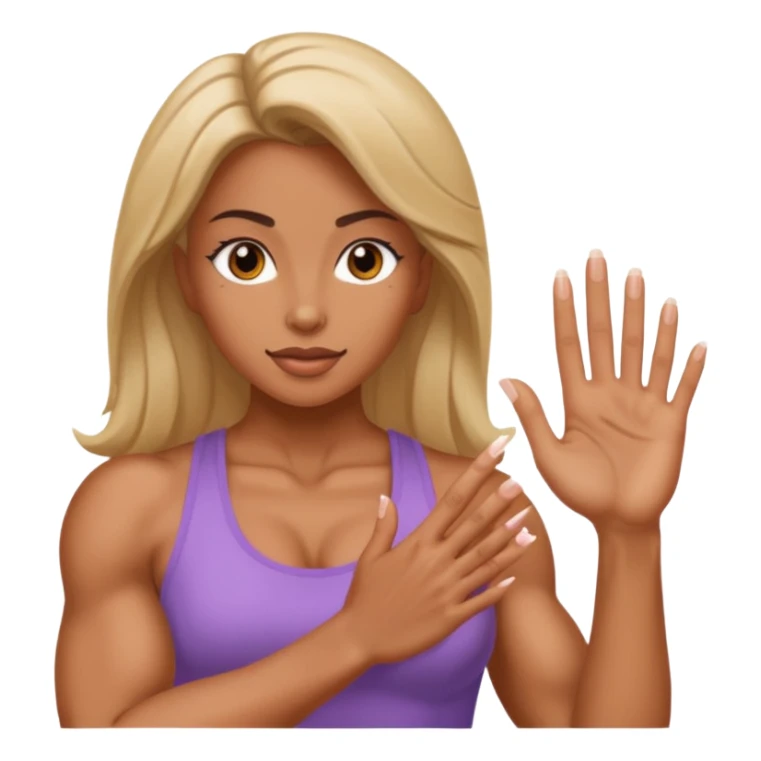 Female muscle with manicured nails  sticker