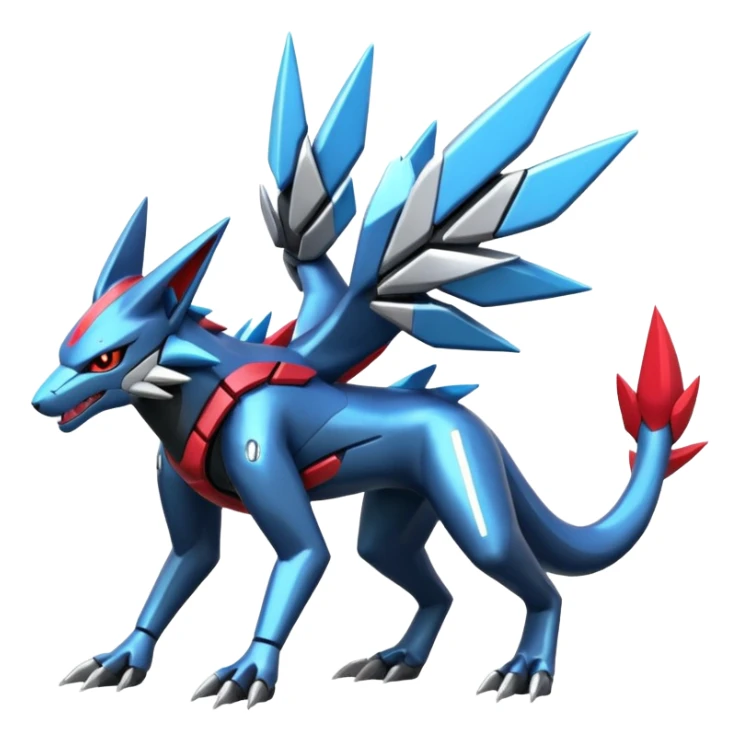 Futuristic Modern Zeraora-Dialga-Zoroark-fusion sticker