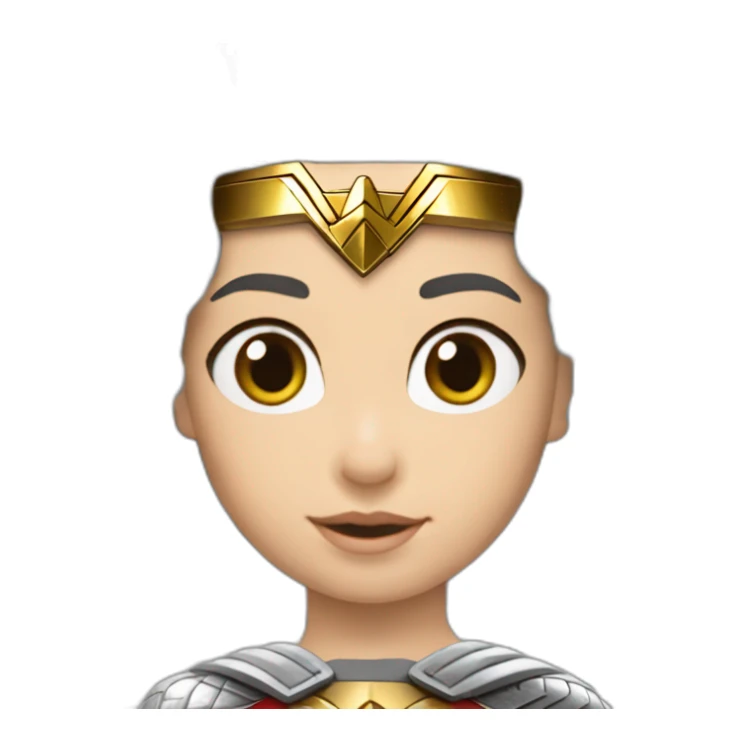 Wonder woman cheveux argentés garçon sticker