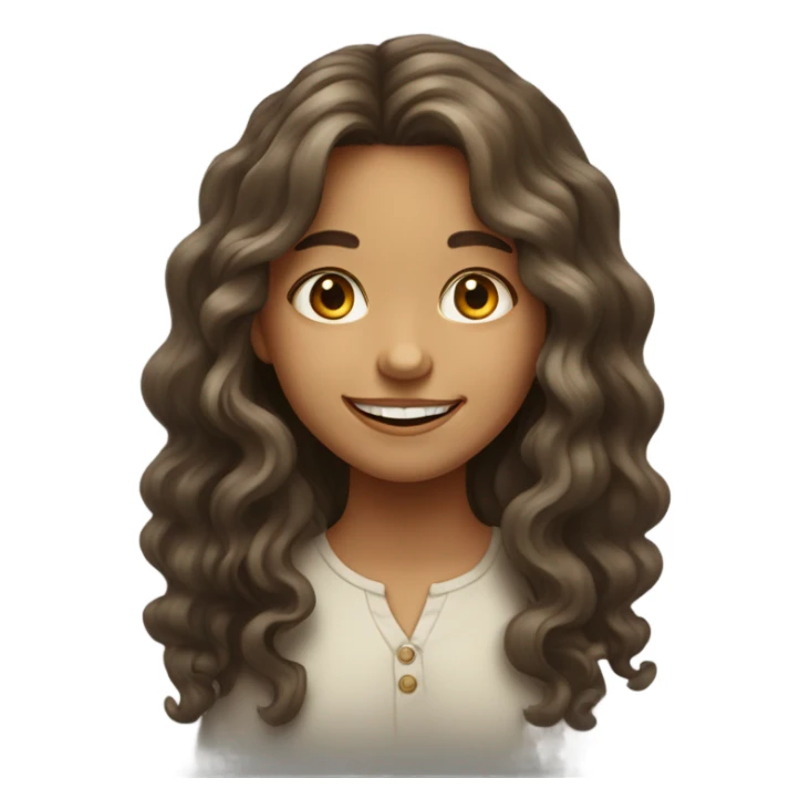 portrait of a smiling girl sticker