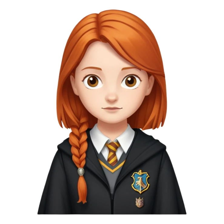 Ginny Weasley in harry potter, wear hogwarts uniform sticker