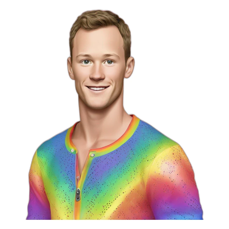 Disco Jonathan Toews wearing rainbow lace shirt sticker