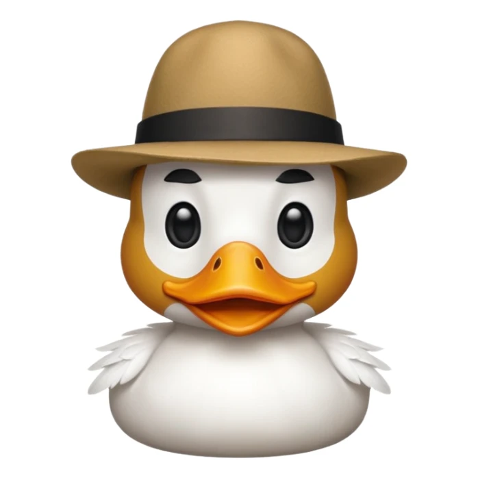 A cartoon very Italian duck sticker