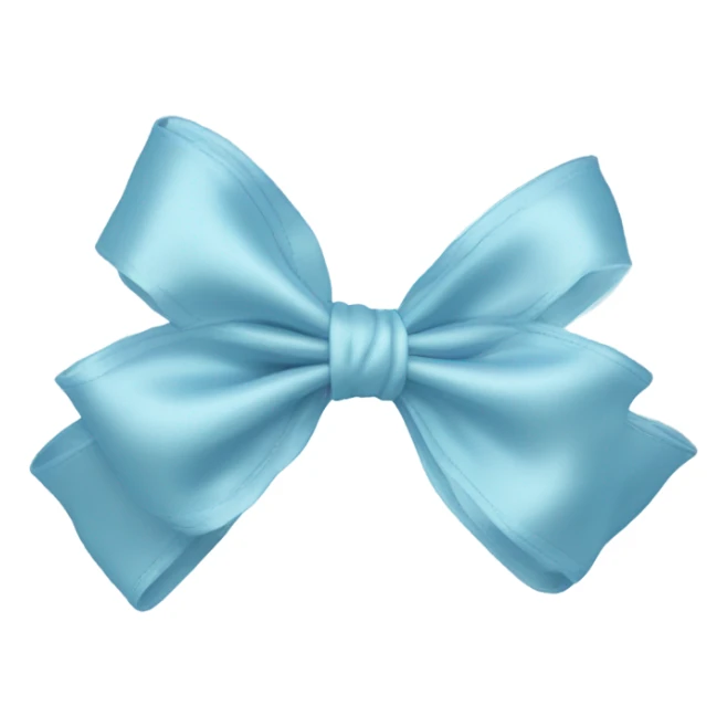 baby blue bow sticker