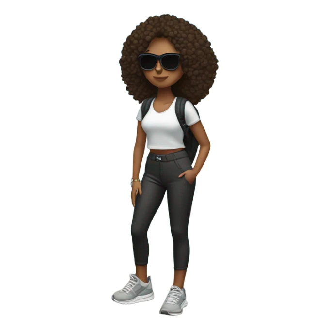 Climbing a mountain with swag and a hip outfit as a girl  sticker