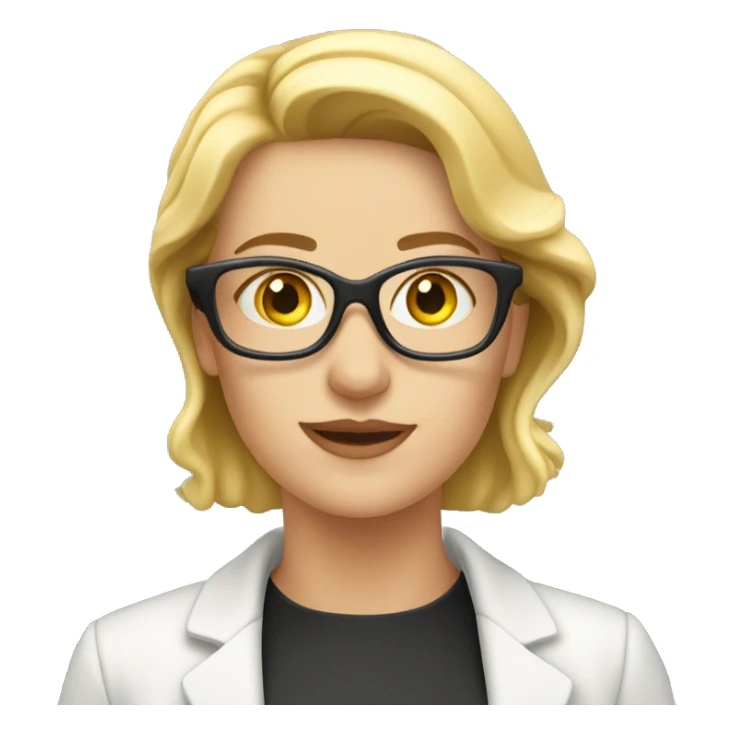 white female curator in a science museum in background sticker