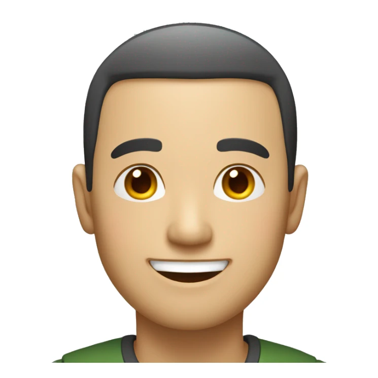 a man smile happly with short hair and the man is chinese sticker