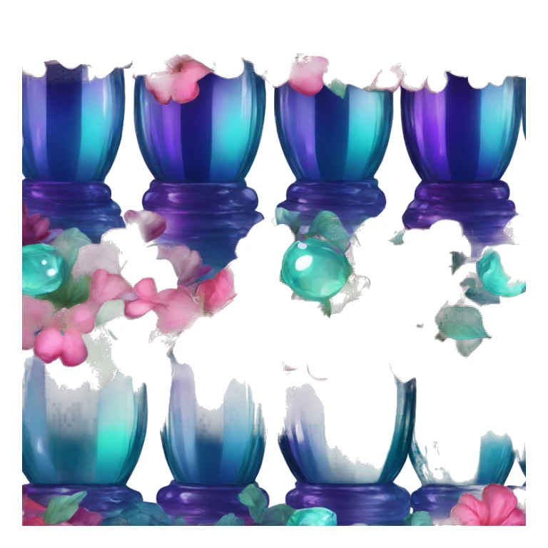 glossy jewel toned glass vase  sticker