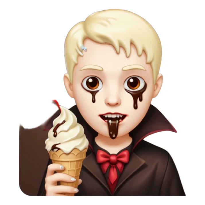 vampire with ice cream sticker