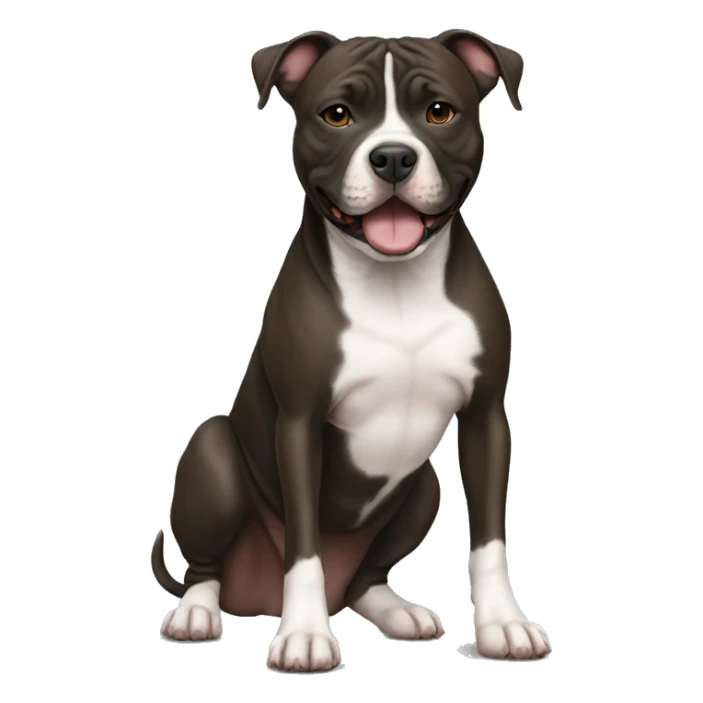 staffordshire bull terrier full body sticker