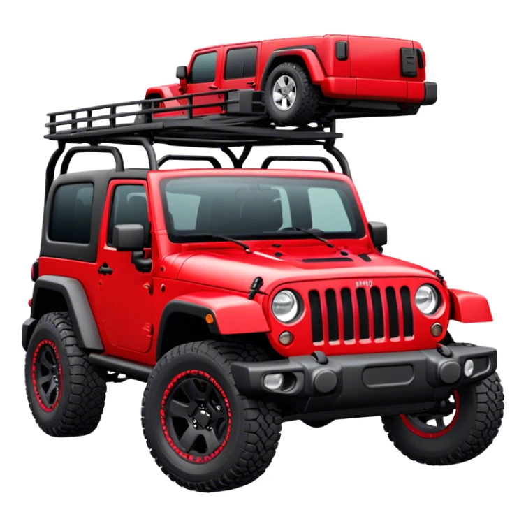 Jeep Wrangler - Jeep (Model Year: 2022) (Iconic colour: Red) sticker