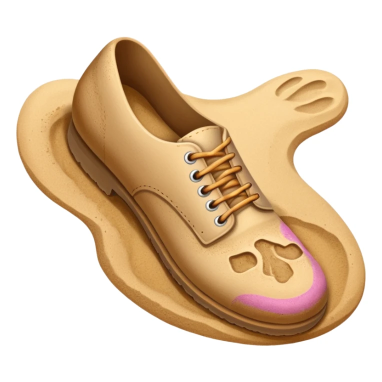 footprint of a single shoes sticker