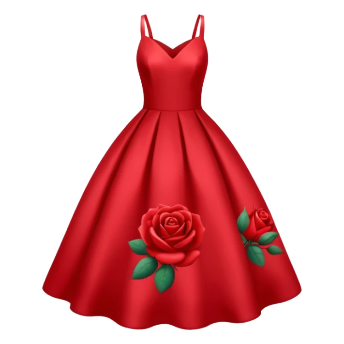 red rose dress no body sticker