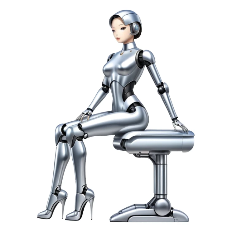 Sorayama sexy robot chrome glossy full sfw sticker