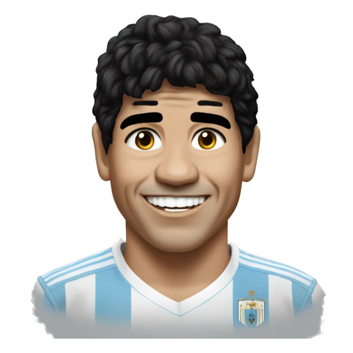 maradona argentina young smile sticker