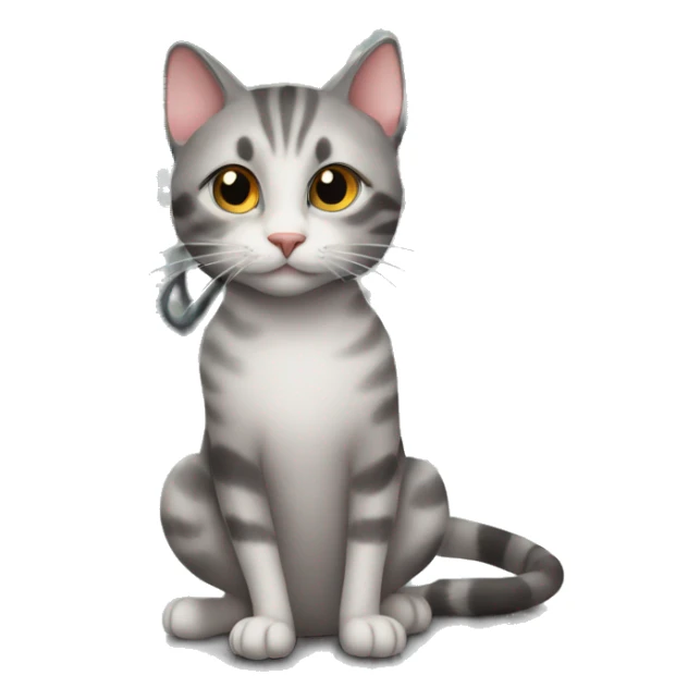 Cat at gas station ￼ sticker