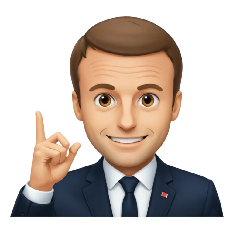 Emmanuel Macron qui fait un doigt d’honneur   sticker