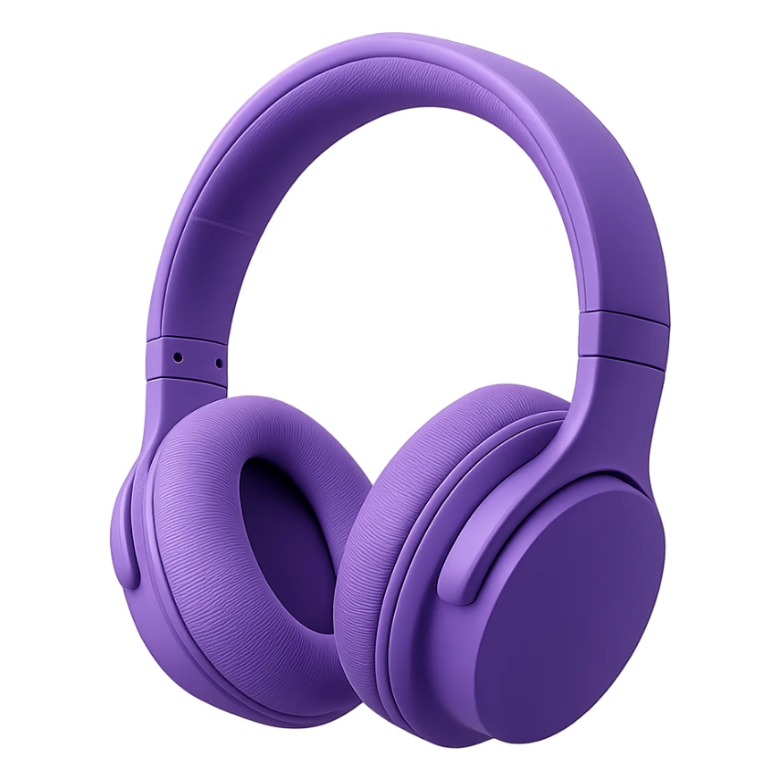 purple headphones sticker