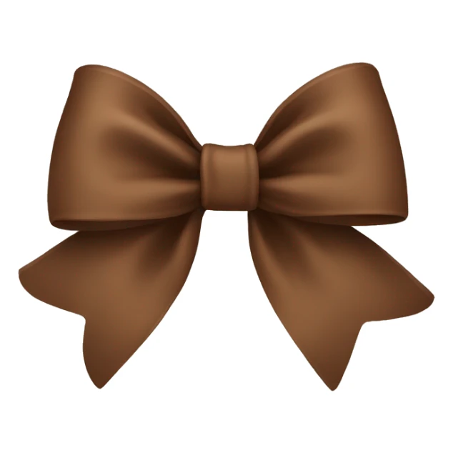 Brown bow sticker