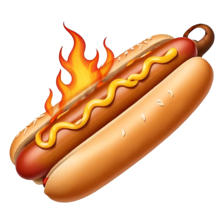 Hand Holding a Flaming Hotdog sticker