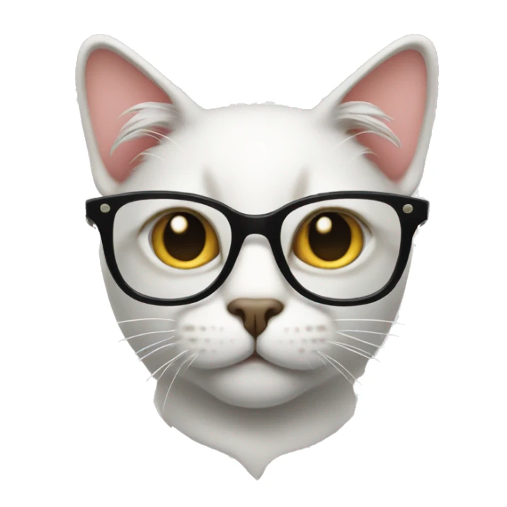cat in glasses with dollar sign sticker