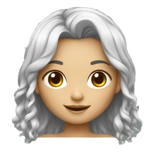 Uma boneca chibi sorridente com olhos brilhantes e talvez até pulando de alegria. sticker