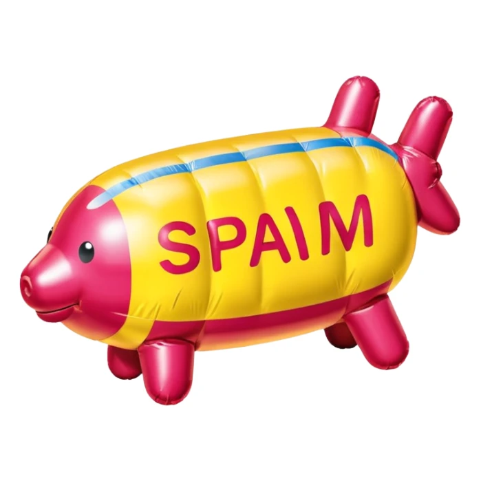  paris SPAM meat jeff koons style inflatable sculpture art  sticker