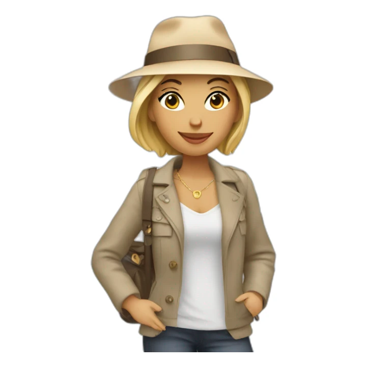 Travel girl in Paris sticker