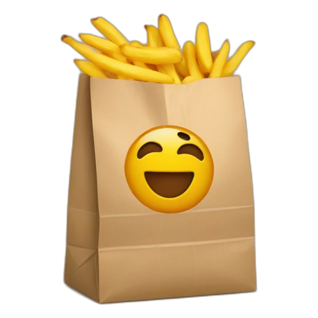 Food in a paper bag sticker