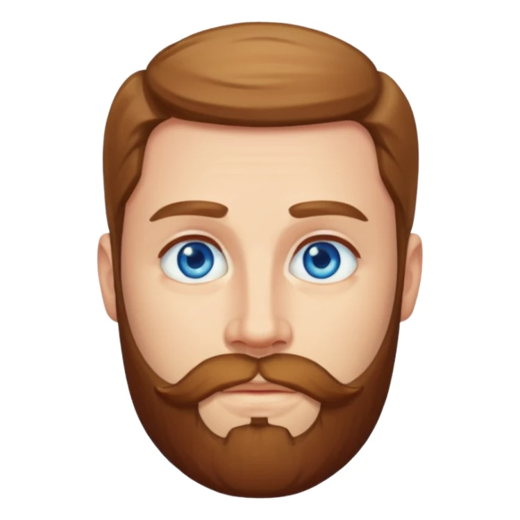 Man met een baard en felle blauwe ogen sticker