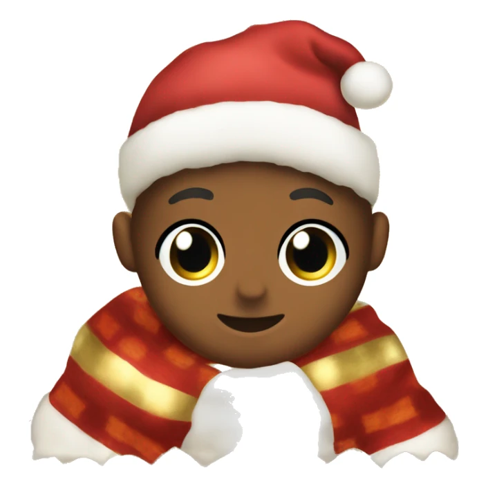 Christmas blanket, warm, festive, cute, aesthetic, red, gold, and white sticker