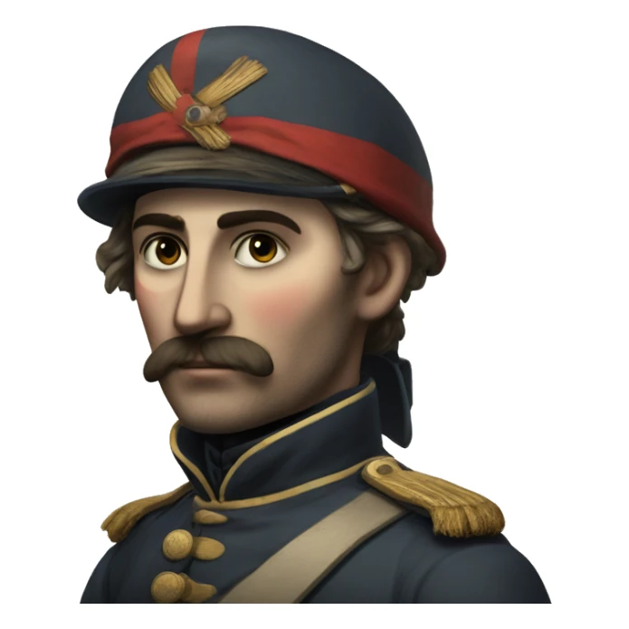 wounded French soldier in the Crimean War sticker