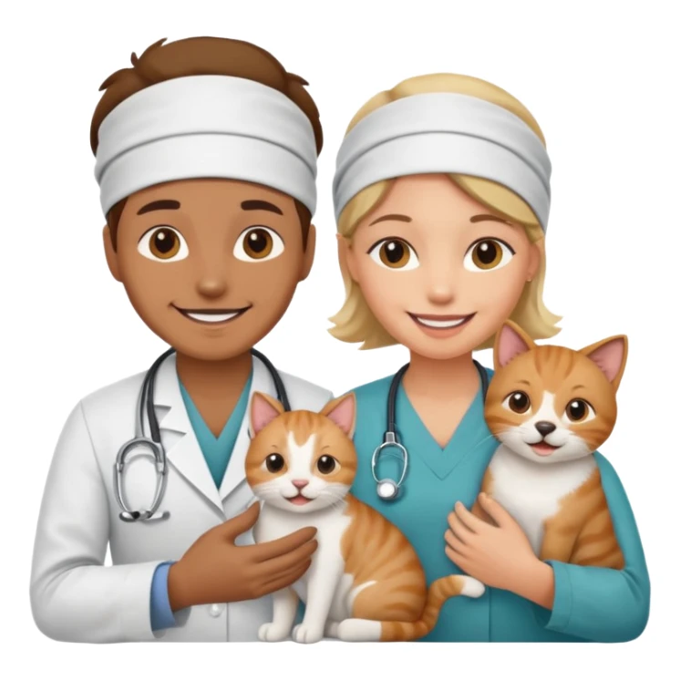 doctors with bandanas cat or dog sticker