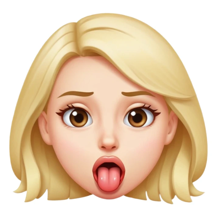 Girl rolling her eyes and sticking out her tounge sticker