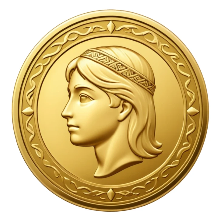 treasure, coin. sticker