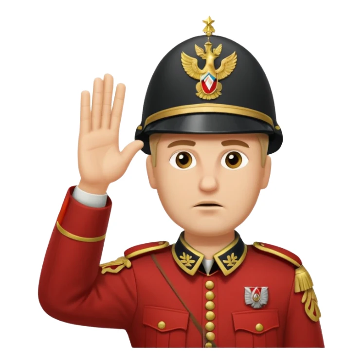 an ancient roman republic soldier doing a WW2 german salute sticker