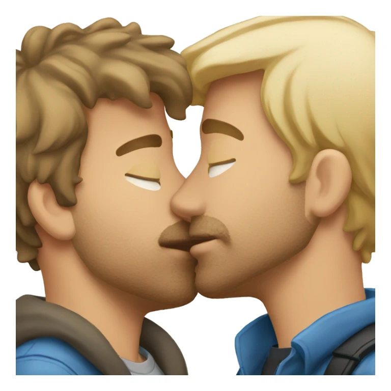 Two guys kissing sticker